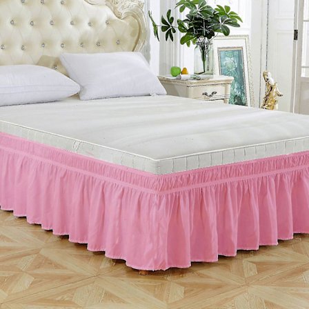 Salg - Sengebunn i Ensfarget Stoff med Elastisk Bånd - For Enkelt Seng