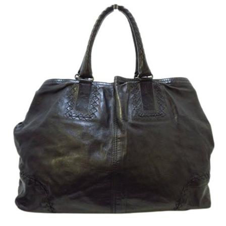 Bottega Veneta Vintage Pre -owned Leather Håndtaske Sort, Dame Vintage Tasker, Størrelse: ONE Size