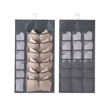 Hängande förvaringsväska Dubbelsidig Organizer GRÅ 30 GRIDS 30