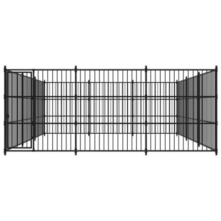 Vidaxl Hundgård För Utomhusbruk 450x450x185 Cm Svart