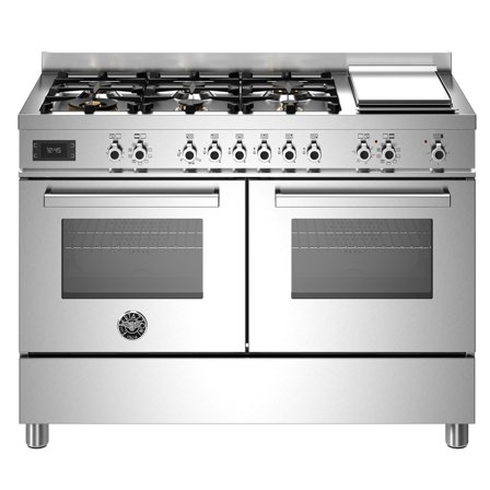 Bertazzoni PRO126G2EXT Professional Gasskomfyr 120 cm, Rustfritt Stål