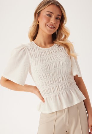 Happy Holly Butterfly Sleeve Smock Top Vaatteet