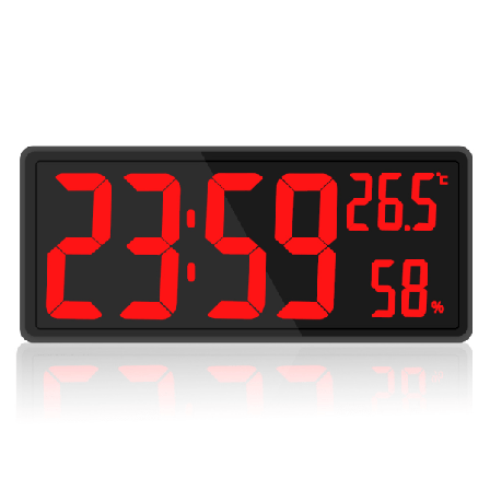 Stor digital väggklocka med digital display