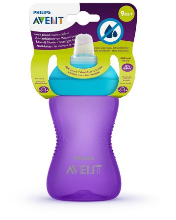 Philips Avent My Grippy Kop med drikketud Blå/ lilla 300 ml, Børn & Forældre, Service, Kopper Og Drikkedunke