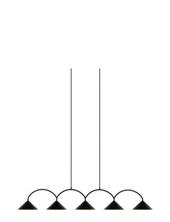 Globen Lighting Pendant Curve 5 - Black - 30X165CM