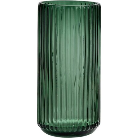 Tyk Grøn Glas Vase - Ribbet Glas Blomster Vase til Rustik Hjemindretning, Dekorative Vaser til Blomster til Moderne Landhus