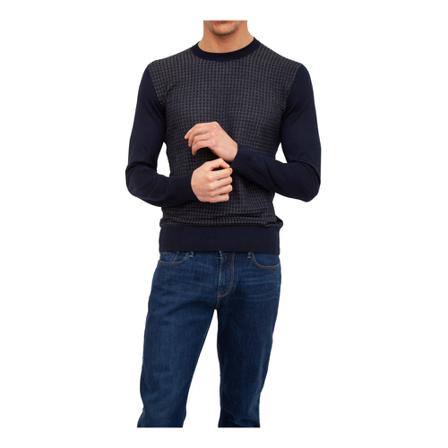 Brioni - Stickade Tröjor - Blå - Herr - Storlek: 5xl, Herr, Storlek: 5XL