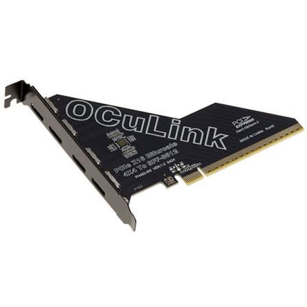 KALEA-INFORMATIQUE PCIe Gen 4.0 x16-kort till 4 Oculink-portar SFF-8612 SFF-8611