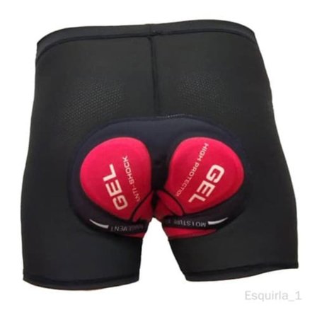 Polstret sykkelshorts Gel Polstret undertøy Komfortabel Kjølig Tørr Rød XL