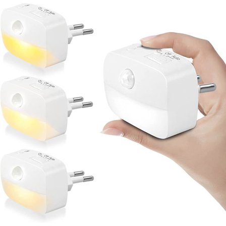 Nattlampa med rörelsesensor, nattlampa med dimbar belysning