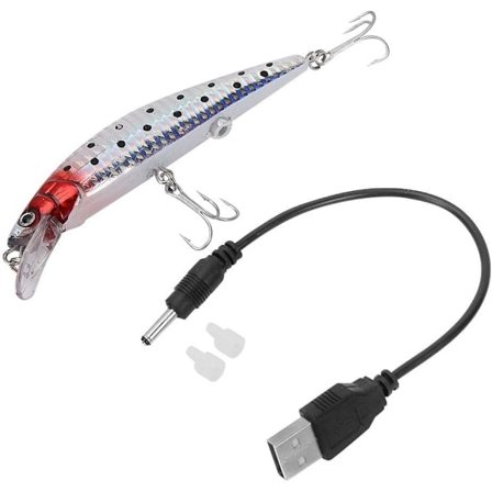 Keinotekoinen kalastusviehe, USB-ladattava LED-valo vilkkuva kalastusviehe