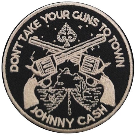 Johnny Cash Don ́t Take Your Guns Standard Patch One Size Svart/