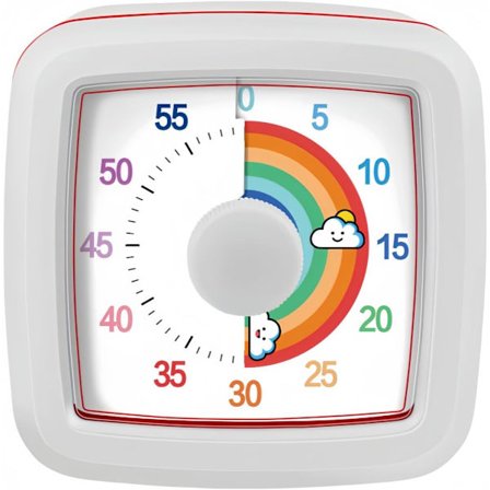 Visuel Timer til Børn Voksne, 60-Minutters Nedtællingstimer til Klasseværelse, Køkken, Kontor, Pomodoro Timer Tidsstyringsværktøj til Småbørn ADHD (