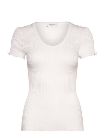 Rosemunde Rwbelize Ss V-Neck T-Shirt - White - XS