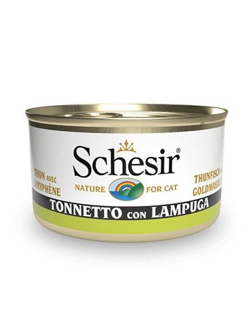Schesir Tonnetto Con Lampuga Cibo Umido Gatti Adulti Lattina 85g
