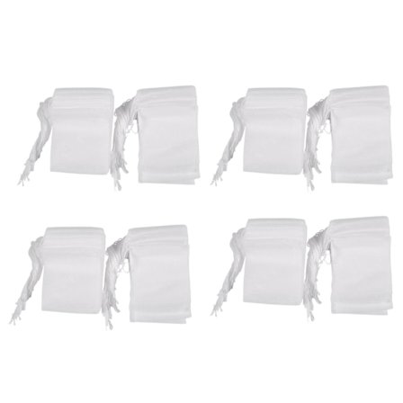 400 stk Engangs Tomme Teposer med Snørevarmesæling Filterpapir