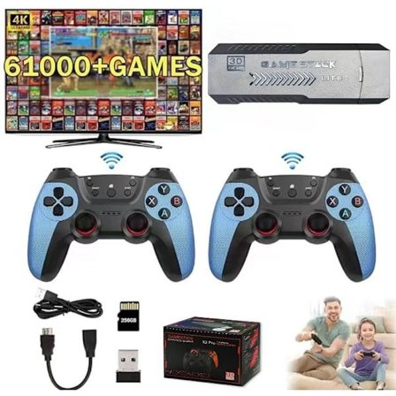 2025 Ny Spillekonsol 4K 60000+ Spil, 4K Spillekonsol Pro, Retro Spillekonsol Indbygget 60.000+ Spil, Plug & Play TV Video Re Multicolor Multi Color