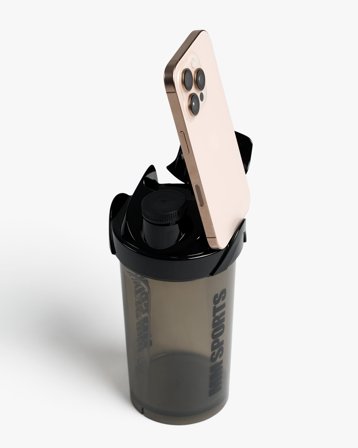 MM Sports Shaker with Mobile Holder, Smoked Black