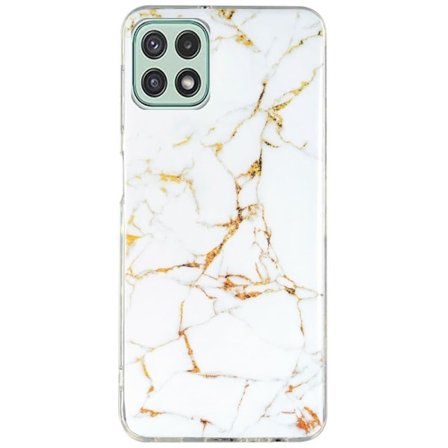 Marble Samsung Galaxy A22 5G Etui - Hvid