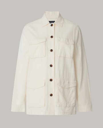 Lexington Raven Linen Blend Overshirt, Offwhite