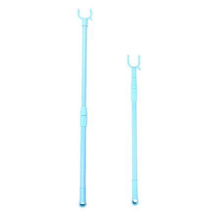 Balkonggaffelstång Klädhängare för Klädstång Infällbar Stång Platsbesparande Torkning av Kläder