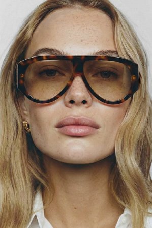 Premium Selection Retro Acetate Sunglasses - Solbriller - Brun - One Size