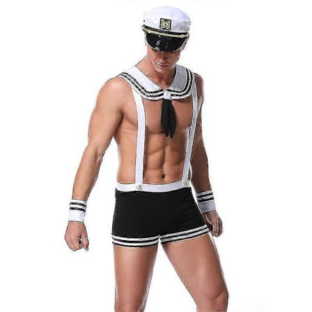 Flertals Sexy Mandes Sømandsdragt Læge Politi Fange Fodmand Kostume Erotisk Playsuit Cosplay Fancy Party Kjole Valentinsdag