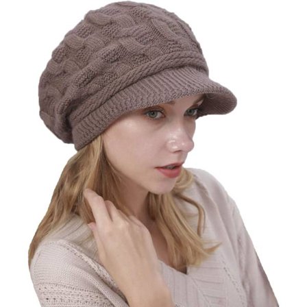 Chic vinterhat med skygge til kvinder, vintage kasket til kvinder, Wo