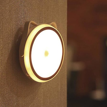 Led-yövalo lapsille, jossa liiketunnistin ja valosensori, USB-ladattava itseliimautuva seinäyölamppu olohuoneeseen, kylpyhuoneeseen, eteiseen 600 mAh