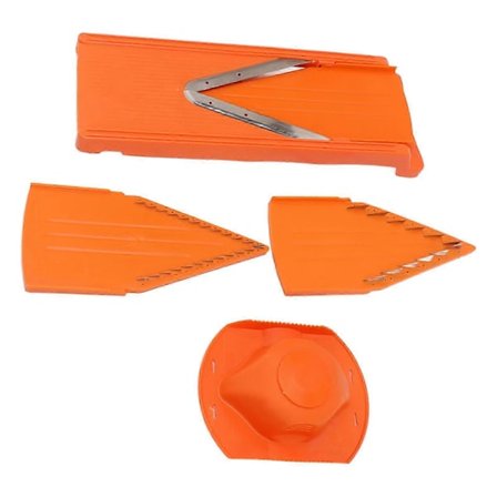 Manuell V-Blad Mandolin Grønnsakskutter med Stål Blad og Håndbeskyttelse for Matlaging (FMY)