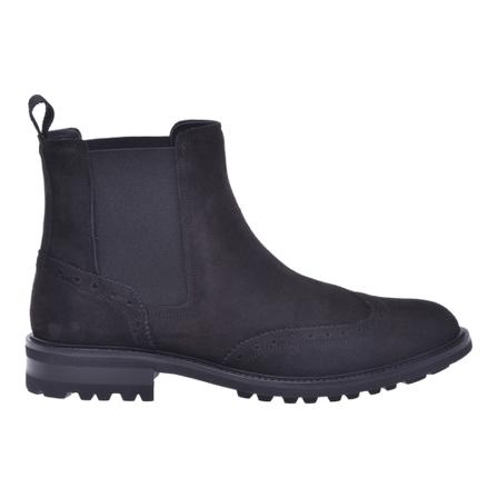 Baldinini, Beatles ankle boots in dark grey split leather Niebieski, Mężczyzna, Rozmiar: 42 EU