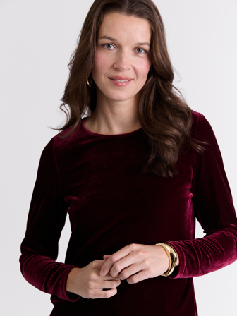 MATCH - Cara velourtopp - Va Vite - Str. M - Dame - Gensere & Cardigans - Rosa - 95% polyester - resirkulert, 5% elastan