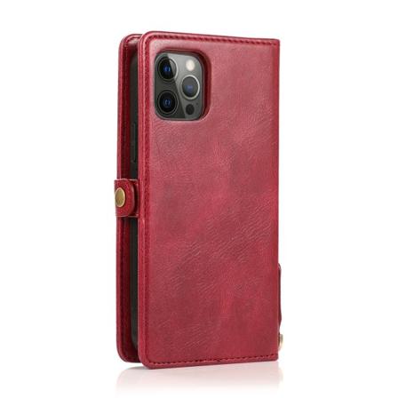Elegant læder pung etui til iPhone 15 Pro Max Red