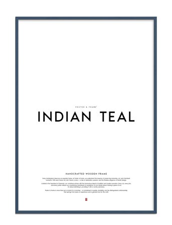 Poster & Frame Indian Teal Wood Frame - Green - A4
