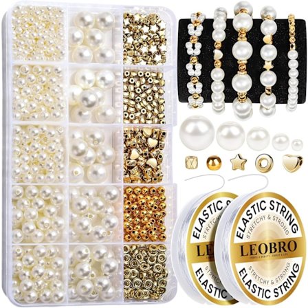 Pärlor för armband, 720 st pärlor för armband, vänskapsarmband, pärlor i guld