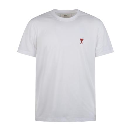 Ami Paris, T-Shirts Biały, Mężczyzna, Rozmiar: M