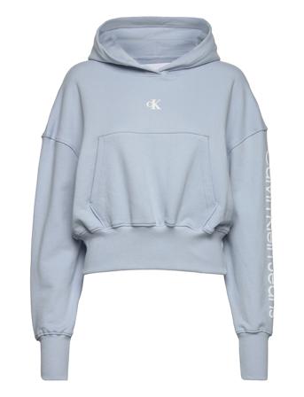 Back Two T Monogram Hoodie Blue Calvin Klein Jeans