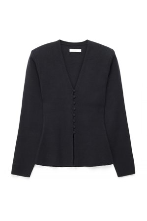 Alexia x NA-KD Cardigan en maille à épaules marquées - - Noir - XS