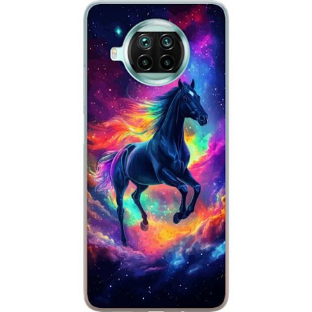 Kompatibelt Mobilskal till Xiaomi Xiaomi Mi 10T Lite 5G Färgstark galaxhäst med regnbågsmane i rymdmiljö, magisk fantasyillustration för barnrum,