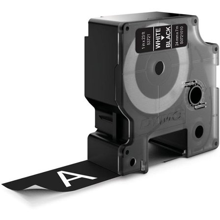DYMO Standard D1 Tejp 24mm Vit på svart, Märkning & markering