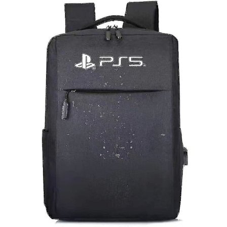 Ryggsekk for PS5 Reisebæretaske Vanntett Nylonveske Beskyttende Oppbevaring for Playstation 5 Spillkonsollkontrollere [HK]