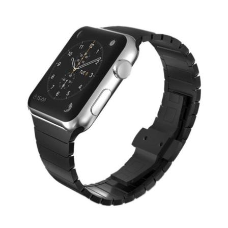 Apple Watch 38mm urrem med sommerfugle lås - Sort Black