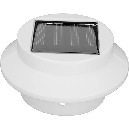 3LED Solcelle-drevne Tagrende Lys Hvid Solcellehegn Lampe Udendørs Væghængt Belysningslampe til Hjem Have