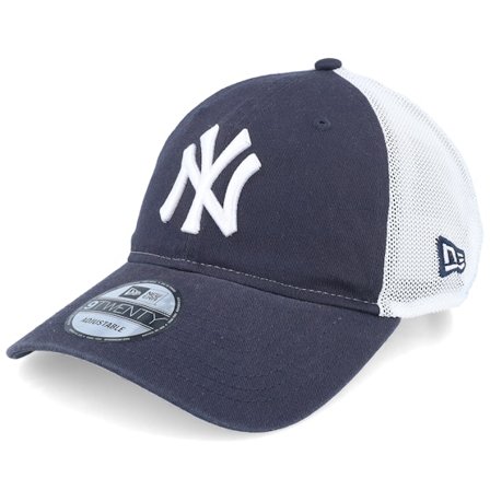 New Era - MLB Blau Trucker Cap - New York Yankees Washed 9TWENTY Navy/White Trucker @ Hatstore