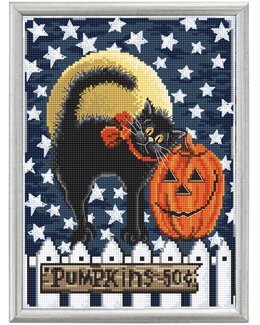 Broderikit Tavla Katt & Pumpa - LetiStitch