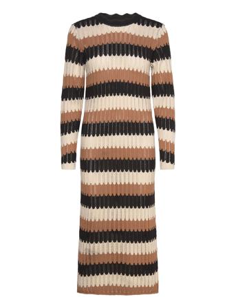 Objwasi L/S O-Neck Knit Dress 131 Brown Object