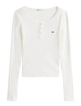 Tommy Jeans | Tjw Slim Sh Irregular Rib Ls | XS