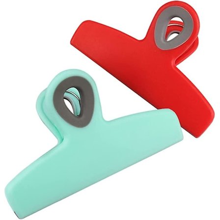 2 kpl Ruoan säilytyspussin klipsi, suuri sipsipussin suljinklipsi, pitää ruoan tuoreena, sulkee ruoat ja välipalat (LGL)