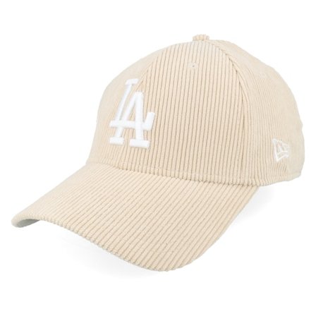 New Era - MLB Beige flexfit Czapka Z Daszkiem - Los Angeles Dodgers Corduroy 39THIRTY Light Terracotta Flexfit @ Hatstore