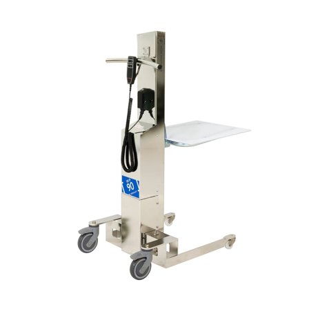 Lyftvagn, rostfri, max 90 kg, lyftrörelse: 919 mm